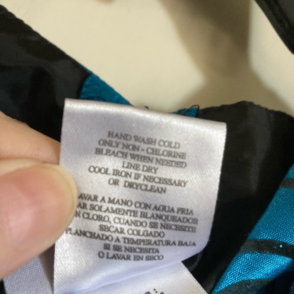 🌞Jona Michelle Turquoise&Black Circular Design Great Dress for Holidays C - Picture 4 of 10